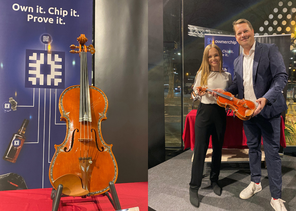 World’s most precious new Osmium Violin gets a high-tech boost with OwnerChip’s NFC technology